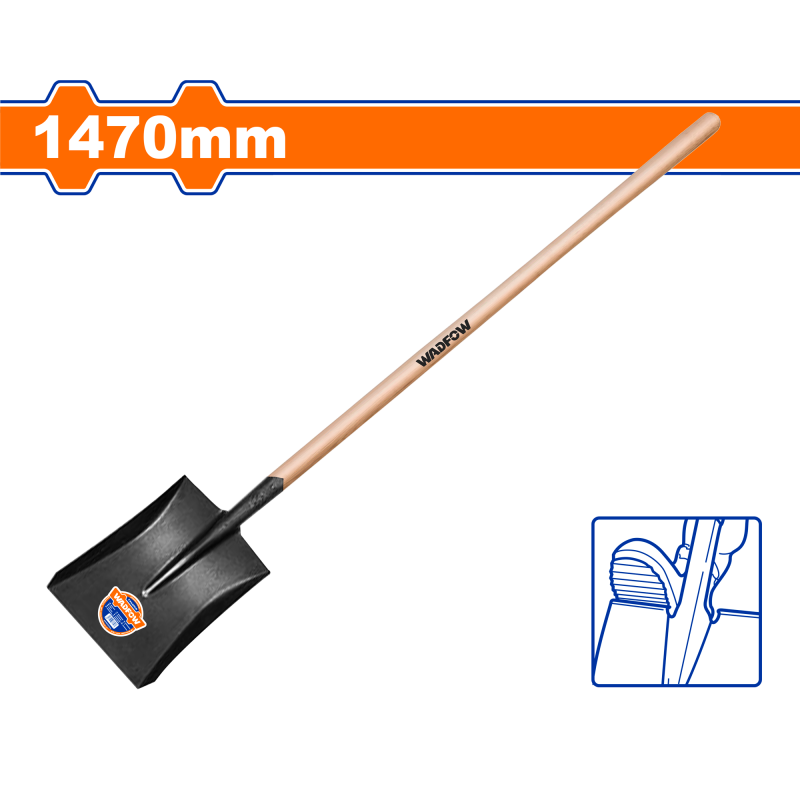 WADFOW - LOPATA DREAPTA CU MANER DIN LEMN - 1470MM