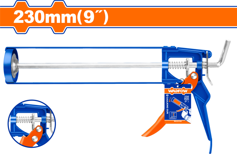 WADFOW - PISTOL PENTRU SILICON - 9" - MANER ALUMINIU