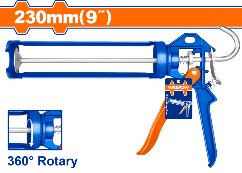 WADFOW - PISTOL PENTRU SILICON - 9" -MANER ALUMINIU RANFORSAT