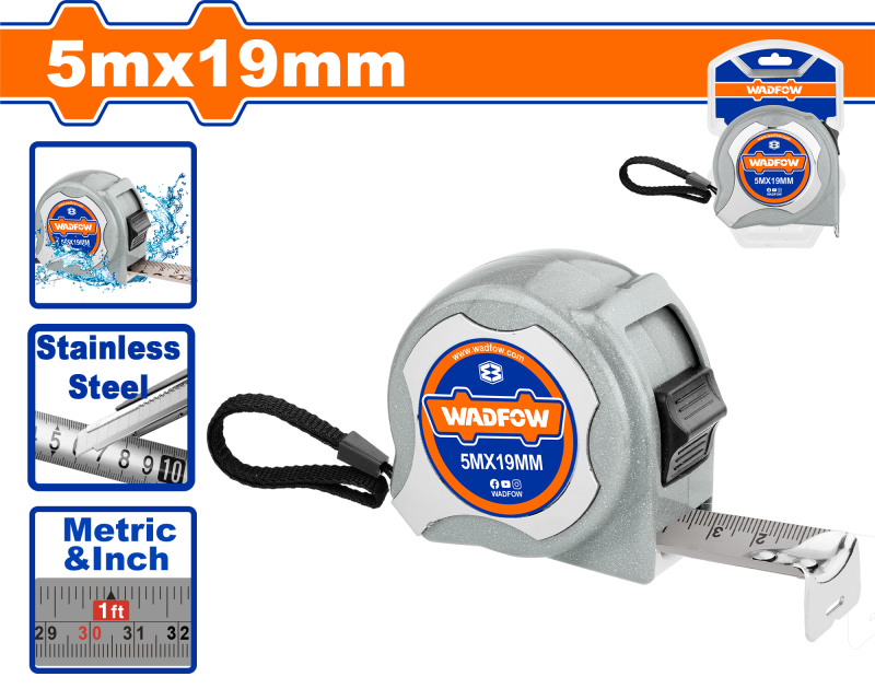 WADFOW - RULETA 5MX19MM - INOX