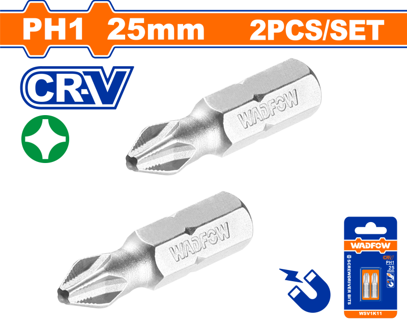 WADFOW - SET BITI PH1 25MM - 2 BUC