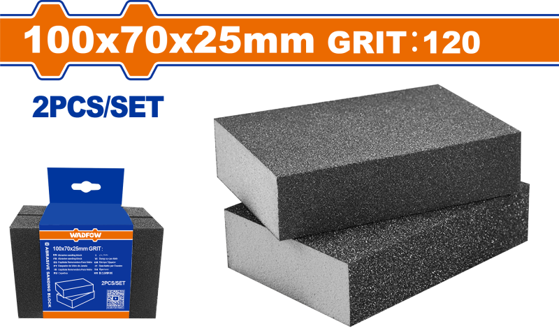 WADFOW - SET BURETI ABRAZIVI - 100X70X25MM - P120