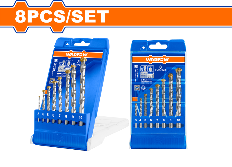 WADFOW - SET BURGHIE PENTRU BETON 8 BUC
