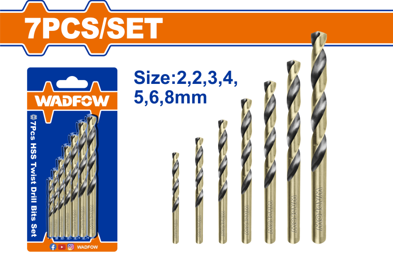 WADFOW - SET BURGHIE PENTRU METAL 7BUC