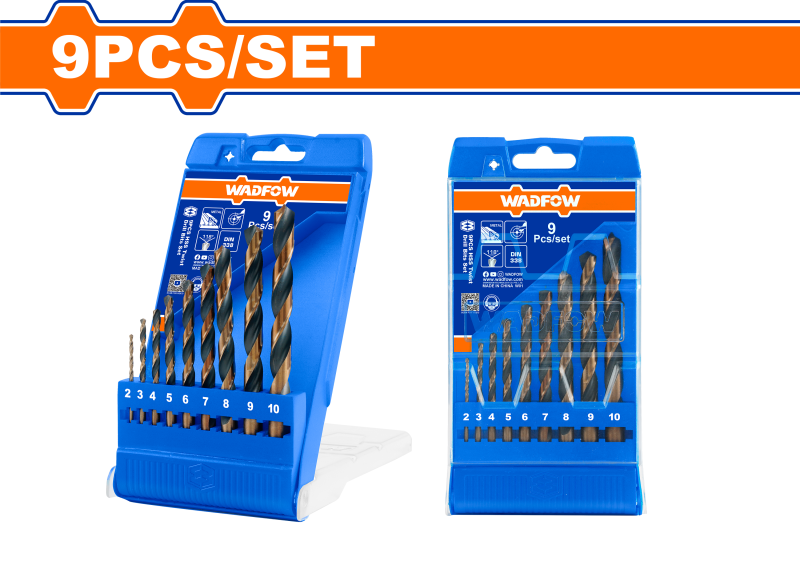 WADFOW - SET BURGHIE PENTRU METAL HSS 9 BUC