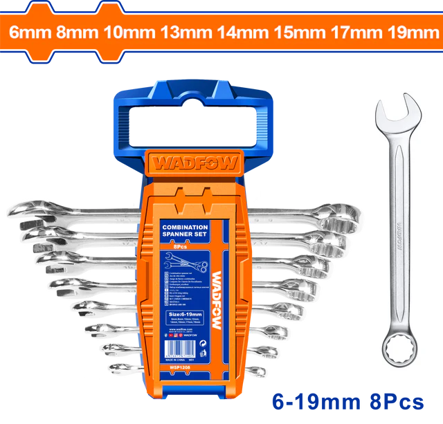 WADFOW - SET 8 CHEI COMBINATE - 6-19MM