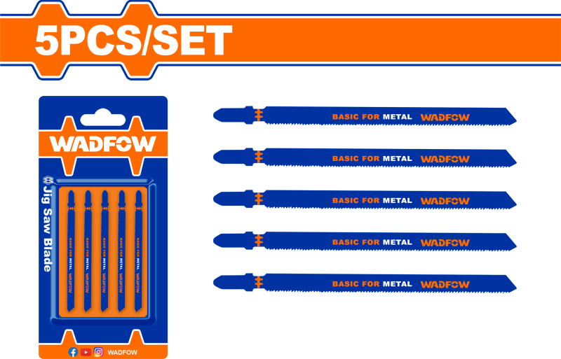 WADFOW - SET LAME FIERASTRAU PENDULAR PENTRU METAL 110MM 21TPI - 5 BUC