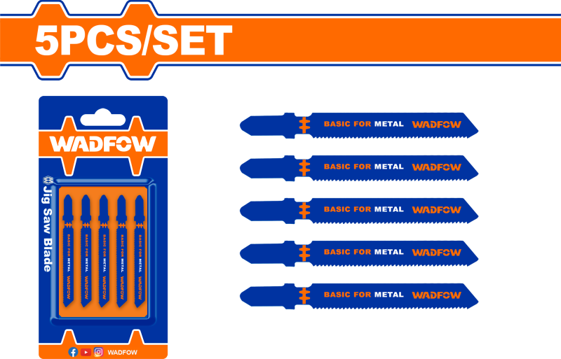 WADFOW - SET LAME FIERASTRAU PENDULAR PENTRU METAL 50MM 21TPI - 5 BUC