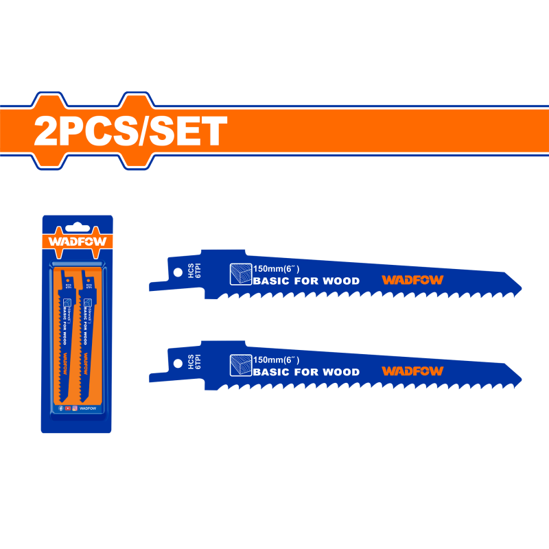 WADFOW - SET LAME FIERASTRAU SABIE - LEMN - 150MM 6TPI