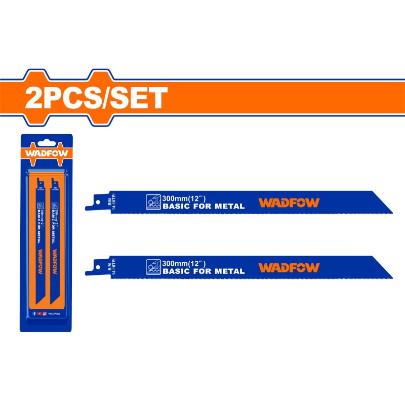 WADFOW - SET LAME FIERASTRAU SABIE - METAL - 300MM 14TPI