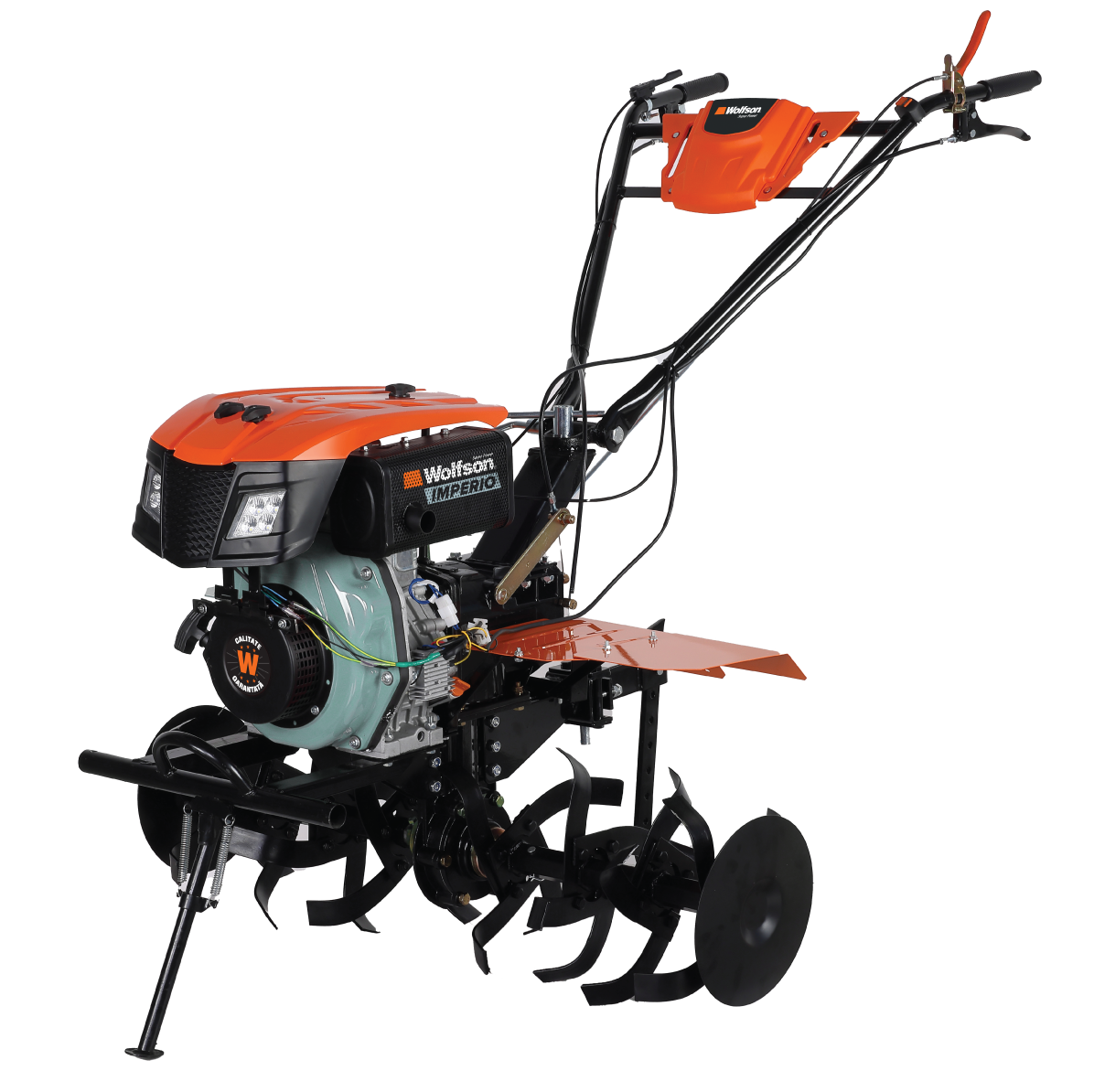 WOLFSON - MOTOSAPATOARE 178FA DIESEL CU 5 SETURI DE CUTITE, DISC LATERAL SI ROTI 5.00X12